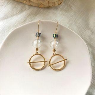 Resin Bead Alloy Dangle Earring 1 Pair - Hook Earring - One Size