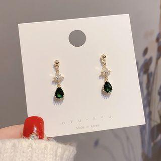 Faux Crystal Drop Earring 1 Pair - E1572 - Gold - One Size