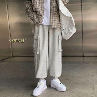 Plain Cargo Sweatpants