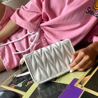 Chain-strap Flap Quilted Cross Bag