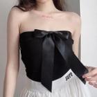 Bow-front Knit Tube Top