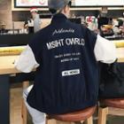 Lettering Zip-up Blazer