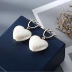 Faux Pearl Heart Drop Earring White - One Size