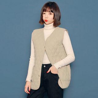 V-neck Quilted Vest