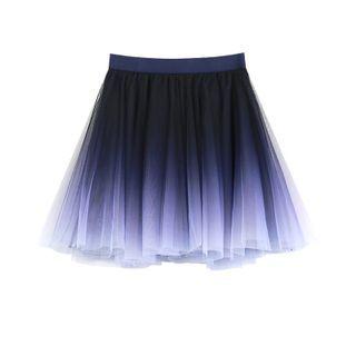 Gradient Mesh Mini A-line Skirt