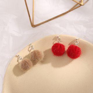 Sterling Silver Pompom-accent Earrings
