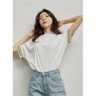 Fringe-trim Dip-back Top