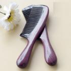 Horn & Wooden Hair Comb 1073 - Violet - 18cm