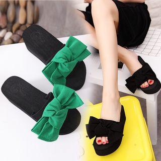 Bow Platform Slippers