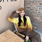 Round Neck Sweater Yellow & Brown - One Size