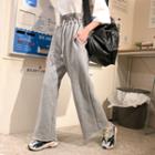Paperbag-waist Wide Sweatpants
