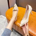 Pointy-toe Disc Stiletto Heel Pumps