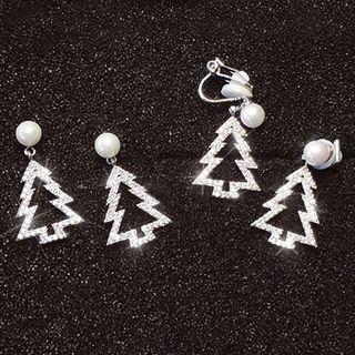 Alloy Christmas Tree Dangle Earring