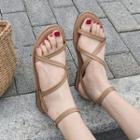 Crossover Strap Roman Sandals