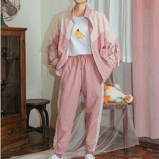 Two-tone Zip Jacket / Jogger Pants