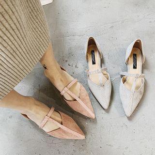 T-strap Pointy Flats