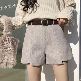 Wool Shorts With Belt