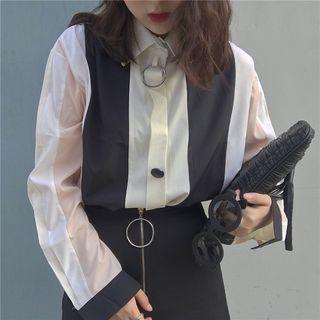 Color Block Ring Accent Shirt