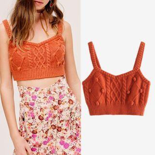 Cable-knit Cropped Camisole