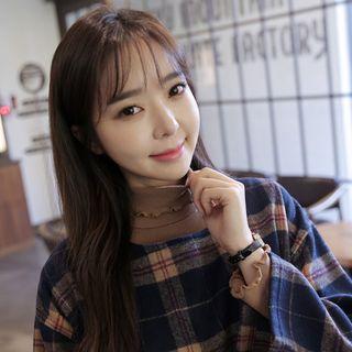 Turtle-neck Fleece-lined T-shirt
