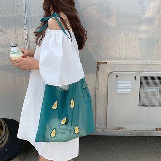 Fruit Embroidery Tote Bag