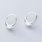 Oval Stud Earring S925 Sterling Silver - 1 Pair - As Shown In Figure - One Size