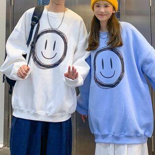 Smiley Face Round-neck Sweatshirt