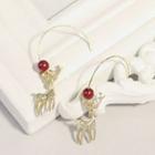 Christmas Deer Alloy Dangle Earring 1 Pair - Gold - One Size