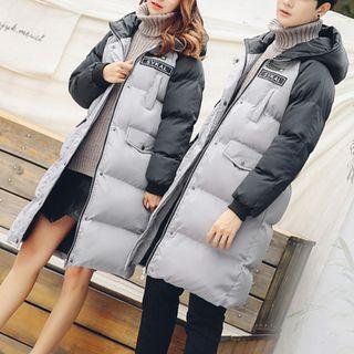 Couple Matching Patch Embroidered Padded Coat