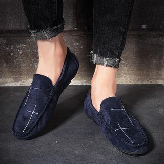 Cross Embroidered Loafers