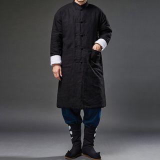 Long Sleeve Frog Button Shirt Jacket