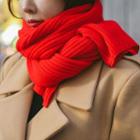 Long Rib Knit Scarf