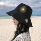 Embroidered Sun Flower Bucket Hat