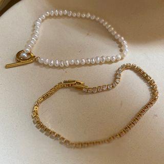 Faux Pearl Bracelet E153 - Bracelet - One Size