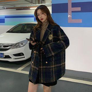 Double Breasted Plaid Blazer / Top / Mini Skirt