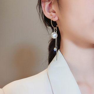 Red Pearl Fringe Earring