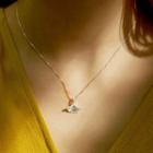 925 Sterling Silver Leaf Pendant Necklace As Shown In Figure - One Size