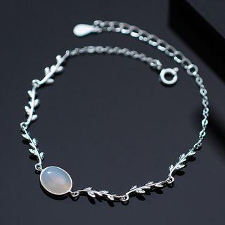 Bead Leaf Bracelet S925 Silver - As Shown In Figure - One Size