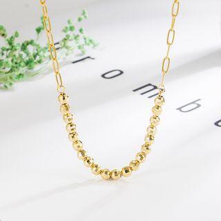 Bead Alloy Necklace Gold - One Size