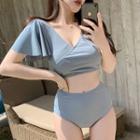 Set: Short-sleeve Tankini Top + Bottom