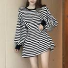 Long Sleeve Striped Dress Stripe - One Size