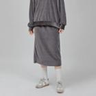 [lovb] Velour H-line Long Skirt