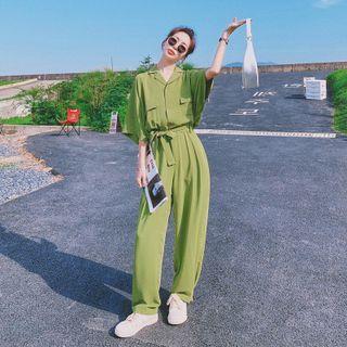 Chiffon Cargo Jumper Pants
