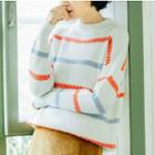 Striped Sweater Red & Blue Stripes - White - One Size