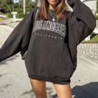 Lettering Loose Fit Long-sleeve Sweatshirt