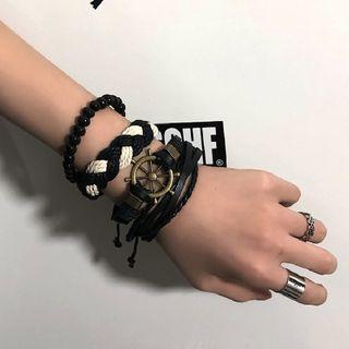 Woven Beaded Layered Bracelet