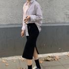 Midi Knit Skirt Black - One Size