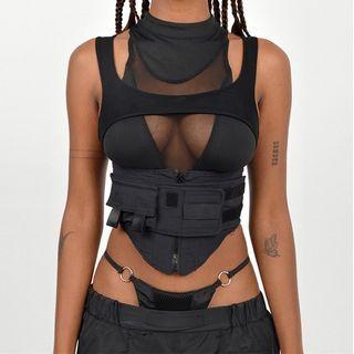 Sleeveless See Though Top