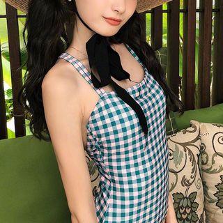 Plaid Swimsuit / Cover Up / Set