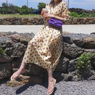 Half-placket Pattern Long Dress